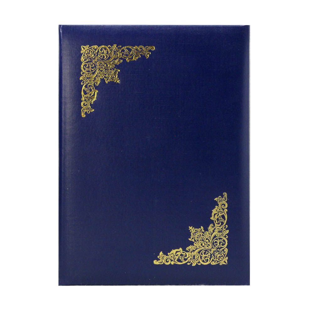 Папка адресная А4  Имидж  бумвинил (жесткая) 'С тиснеными уголками' синий ПБЖ4001-203