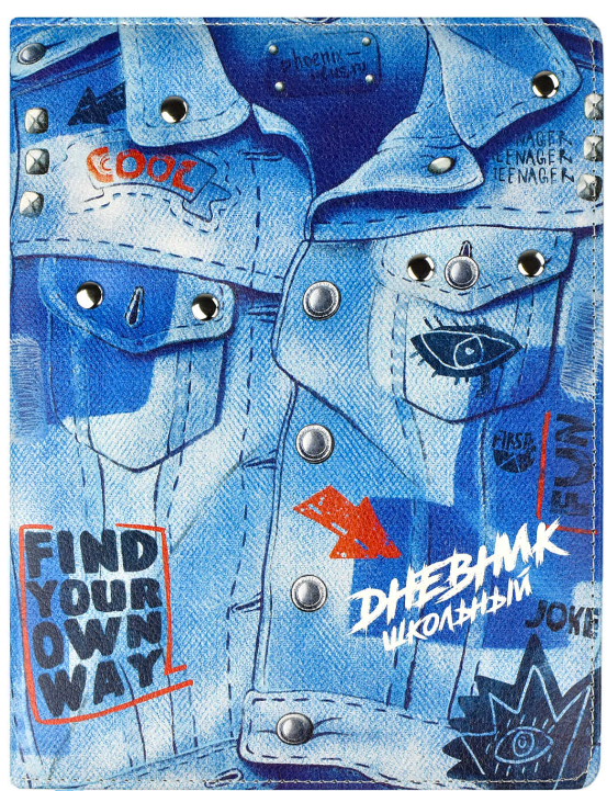 Дневник школьный, ДЖИНСОВКА, А5, 48л., твёрдый переплёт, 58867