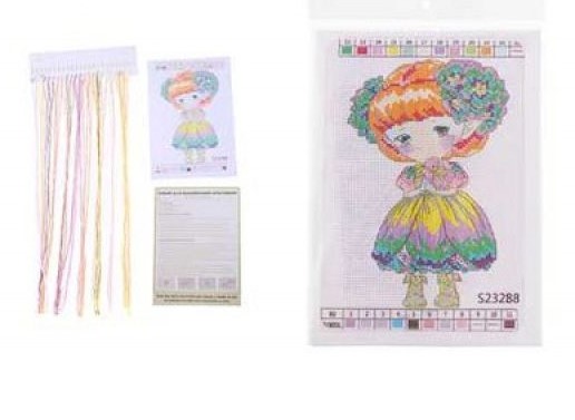 Набор для вышивания крестом 20 х 29 см, в ассортименте 10 дизайнов, M-11885