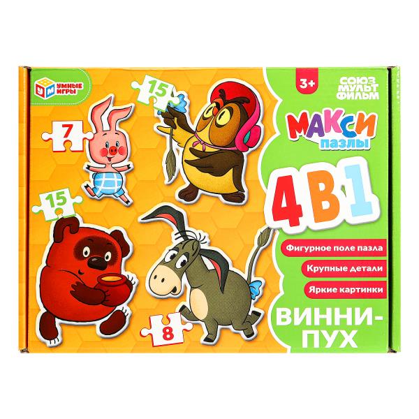 Винни-Пух. Союзмультфильм. Макси-пазлы. Набор 4 в 1- 8, 12, 15 и 20 деталей, 383198