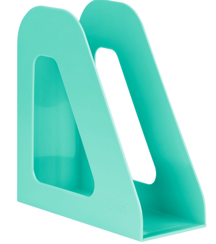 Лоток для бумаг вертикальный 'СТАММ', Фаворит, мятный, ширина 90 мм, ЛТВ-31278