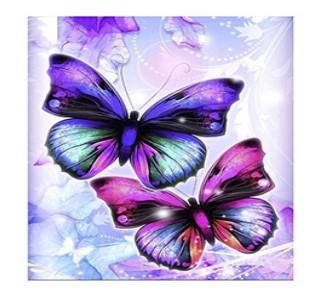 Алмазная мозаика БАБОЧКИ, холст 25х30 см (размер выкладки 20х25 см), ОПП-упаковка, M-11532