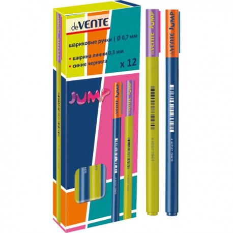 Ручка шариковая deVENTE 'Jump' d=0.7 мм., смен. стержень, асс., 5073732
