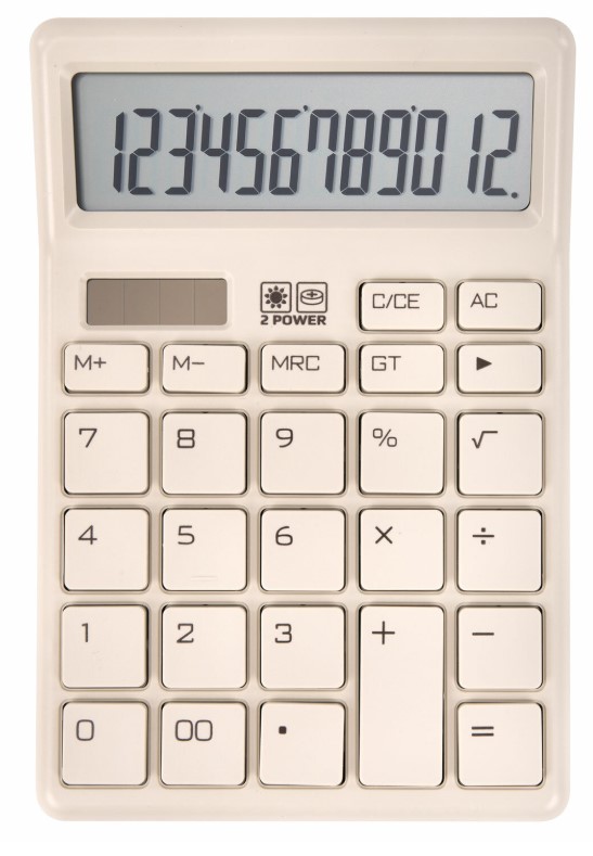 Калькулятор настольный BRAUBERG CH-12-BG (153х103мм), 12 разрядов, двойное питание, бежевый, 272960