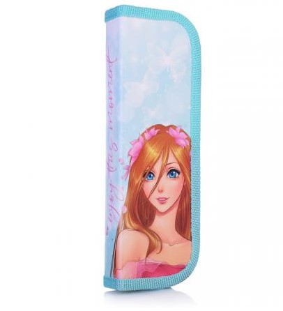 Пенал односекционный малый, ДЕВУШКА НА ГОЛУБОМ 2023, ПО-01