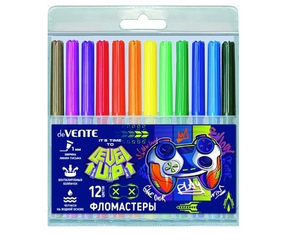 Фломастеры 'deVENTE. Level Up Game' 12 цветов, 5081422