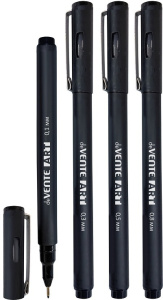 Набор ручек капиллярных "deVENTE.Art", d=0,1/0,3/0,5/0,8, чёрный цвет, (4 шт/уп), 5060302