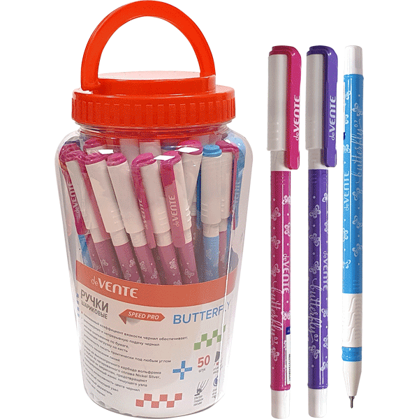 Ручка шариковая deVente 'Batterfly', синяя, 0.7 мм., цв.корпус, цвета корпуса асс., 5073928