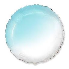 Шар фольга '18' Круг, Бело- голубой, градиент, 401500BGA