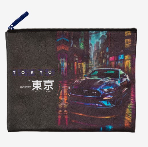 Папка для тетрадей 'deVENTE Label. Tokyo Drift' A5 (27x20,5x1 см) на молнии сверху, 8053529