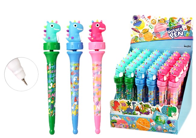 Ручка шариковая ДИНО CARTOON ROTATE, СИНЯЯ, 0,7 мм, M-7848-70