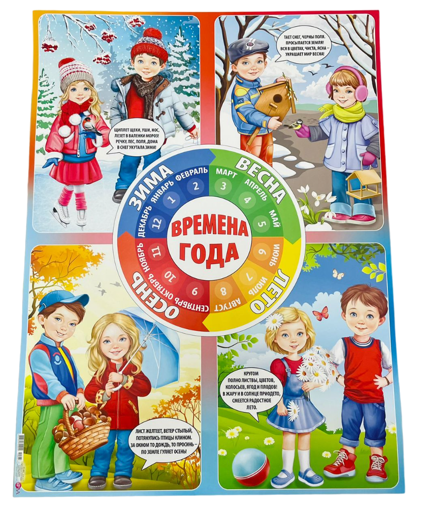 Плакат А2 'Времена года' 595x450 мм, Р2-661