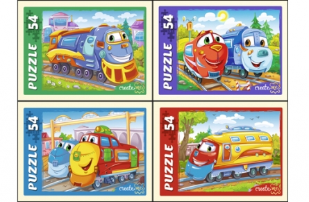 ПАЗЛЫ 54 элемента. ПАРОВОЗИКИ, П54-6344