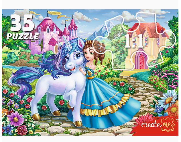 ПАЗЛЫ 35 элементов. ЧУДЕСНЫЕ ЕДИНОРОГИ №34, П35-2721