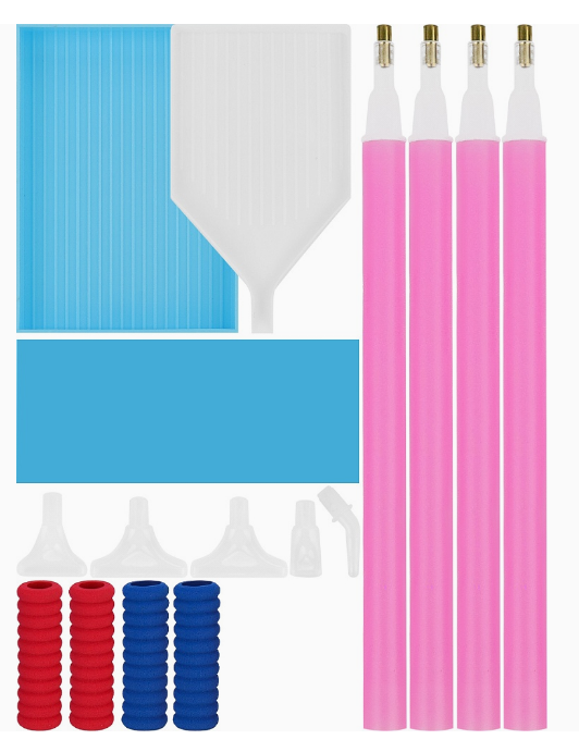 Набор инструментов для алмазной мозаики (21 предмет, в пакете), ННД-3477