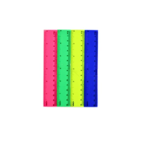 Линейка пластиковая 15 см, яркие цвета, AR-15cm