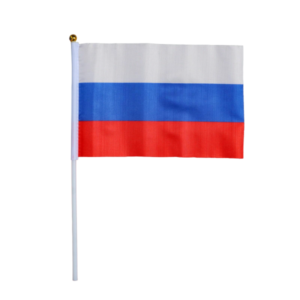 Флаг 14 х 21 см, на палке, (1;уп), AR-10149С