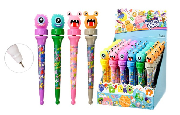 Ручка шариковая МОНСТРИКИ CARTOON ROTATE, СИНЯЯ, 0,7 мм, M-7849-70